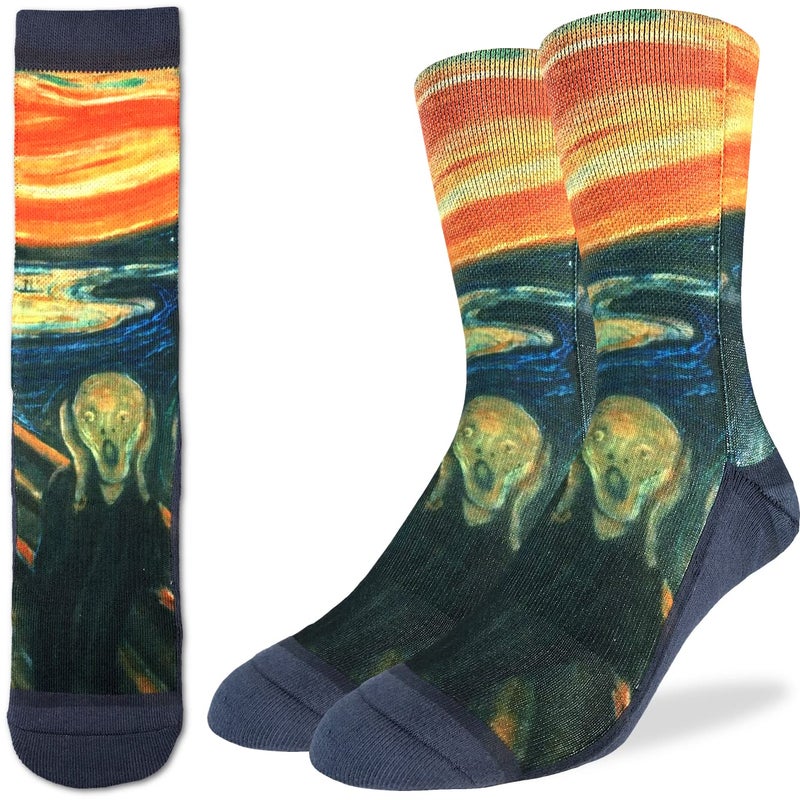 Good Luck Sock Men's The Scream Socks, Adult, Shoe Size 8-13 - Image 2